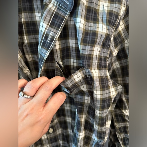 Plaid longsleeve American eagle button up shirt men size xl - Picture 3 of 5